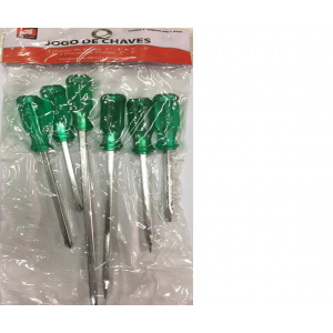 JOGO DE CHAVES DE FENDA E PHILIPS 6 PEÇA...