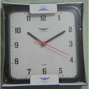 QPT RELOGIO QUADRADO PRETO TRADICIONAL E...