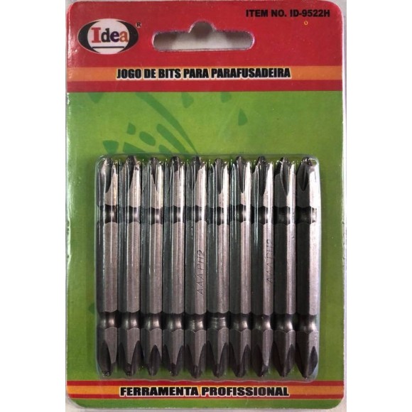 JOGO BITS PARA PARAFUSADEIRA 10PCS IDEA